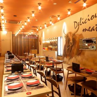 《ランチ貸切プラン25名様~》15種類シュラスコ食べ放題+アルコール飲み放題2.5時間6165→5000円