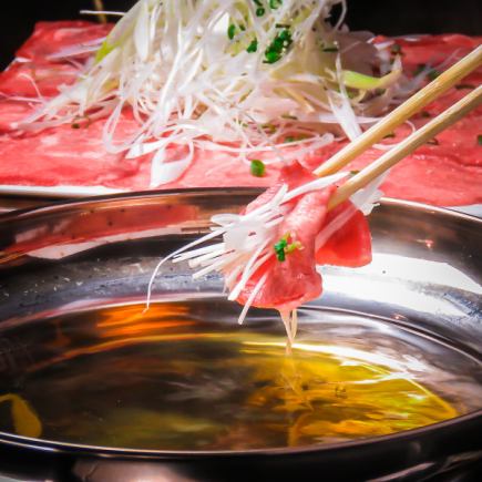 [Monday to Thursday only] ◆ Choice of hotpot course ◆ Sashimi included ≪Homemade miso offal hot pot or beef tongue shabu-shabu≫ All-you-can-drink for 120 minutes