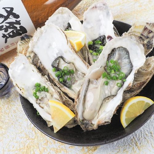 牡蠣5個盛り(生・焼き・蒸し)　各