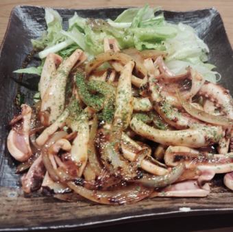 イカのバター炒め