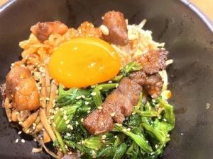 Stone-grilled short rib bibimbap