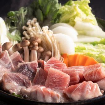 【全8品＆3時間飲み放題付き6000円コース】豪華な刺身盛！選べるお鍋！〆も付いてくる！