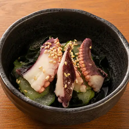 タコとワカメの酢の物