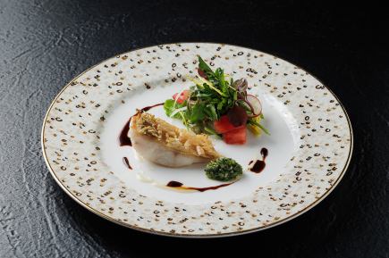 【ランチ】市場からの鮮魚と新潟県産牛サーロインのコース