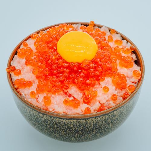 Satisfied! Salmon roe bowl with green onions
