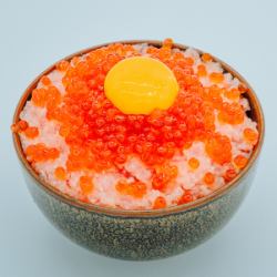 [Two-color bowl] Green onion and salmon roe bowl