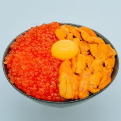 [Two-color bowl] Sea urchin and salmon roe bowl