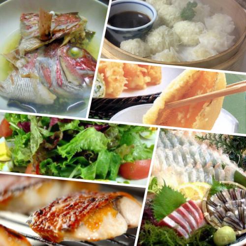 ■生魚片及海鮮涮鍋選！!2H【無限暢飲】10道菜 4,950日圓 → 4,500日圓（含稅）