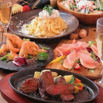 [Luxurious welcoming/farewell party! Recommended] 8 dishes with thickly cut Angus beef + 2 hours [all-you-can-drink] 5000 ⇒ 4500 yen with coupon