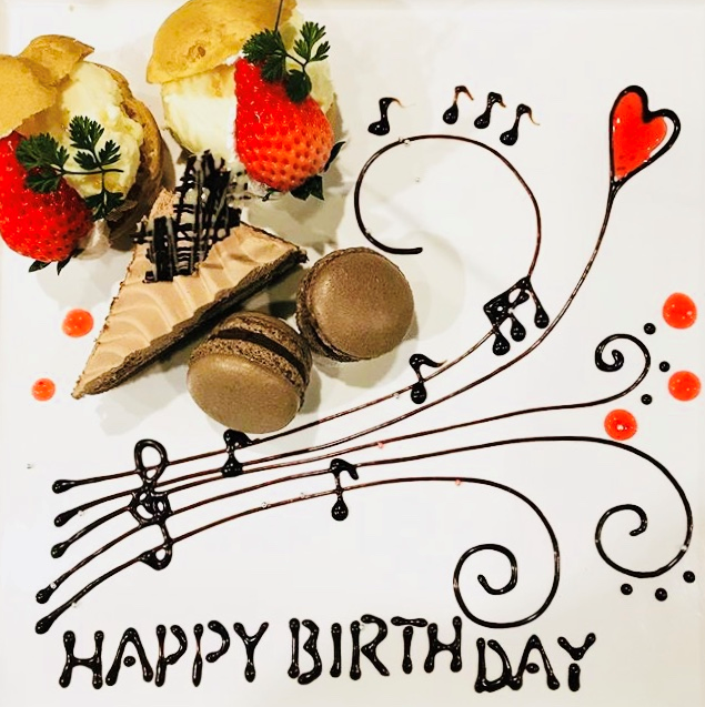 メッセージプレートをご用意♪女子会、記念日、誕生日などに★