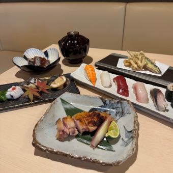[Autumn only] Sushi and autumn flavors course