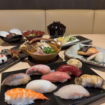 [Autumn only] Sushi and autumn flavors course with all-you-can-drink