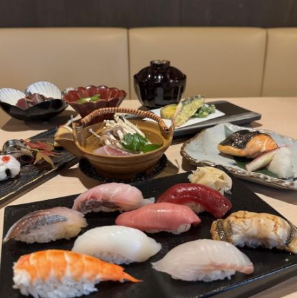 [Autumn only] Sushi and autumn flavors course with all-you-can-drink