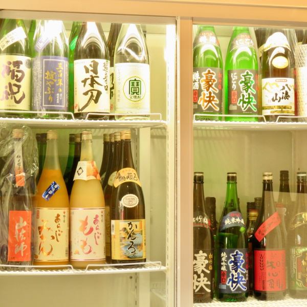 [种类繁多的酒]我们有多种对女性有益的水果酒，包括日本清酒和烧酒。