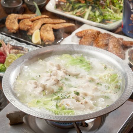 馬生魚片和熱水餃子4,000日元套餐 宴會娛樂晚餐