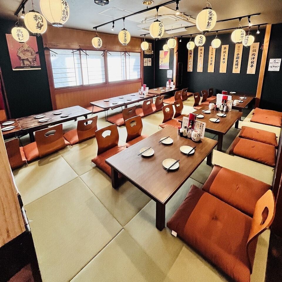 くつろげるお座敷席！2時間飲み放題付コース3500円（税込）～