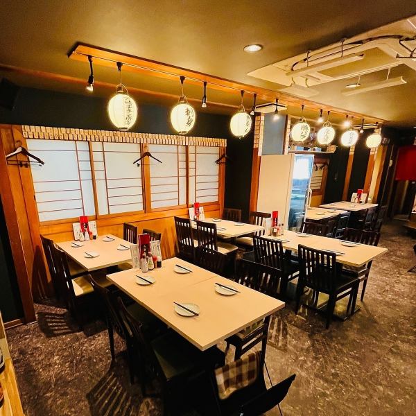 大人数宴会ＯＫ！60名様までご利用可能♪貸切などもご相談ください♪　少人数～大人数まで幅広くご利用いただけます！