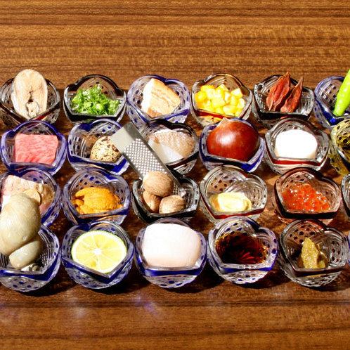 常時26～30本ご用意！新潟でとれた新鮮な海の幸・山の幸を、一本一本丁寧に揚げています。