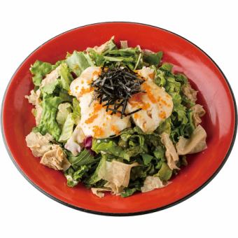 Yuba and tofu salad ~ Wasabi dressing ~