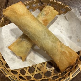 牡蠣と大葉の磯部チーズ春巻き