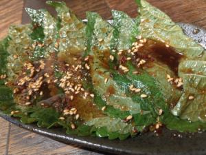 ゴマの葉の醤油漬け