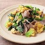豚肉と卵の青菜炒め