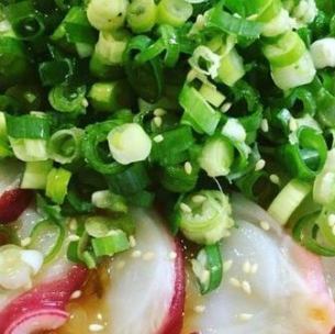 タコのネギまみれ