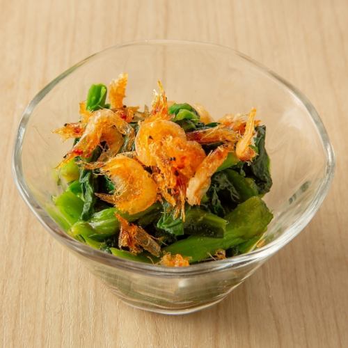 菜の花と桜海老のからし和え