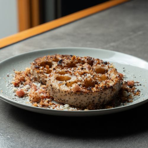 蓮根はこう食べる　蓮根ステーキ