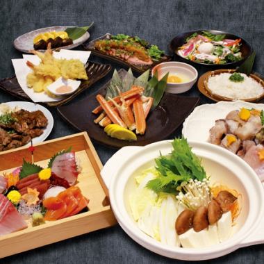 【忘年会コース】さらに!日~木曜は500円分の選べる特典が『無料!』プレミアムコース5000円~