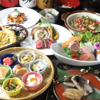 【贅沢宴会に】旬の食材で織り成す創作全7品コース5500円(+1800円で120分飲み放題付※LO30分前)