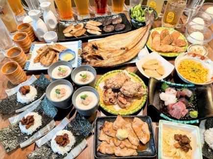 【6.7월의 특별 연회 코스】~극히~요리 18품 6,000엔 생맥주 포함 50종!마실 수 있는 120분