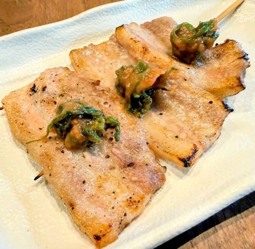 十勝産豚の梅しそ串