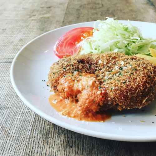 Thick minced meat cutlet