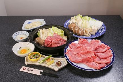 흑모 와규 스키야키 코스 * 전날까지 예약 필요