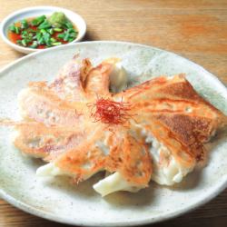 Fried gyoza with wings!!