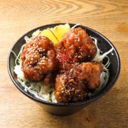 Fried chicken rice bowl