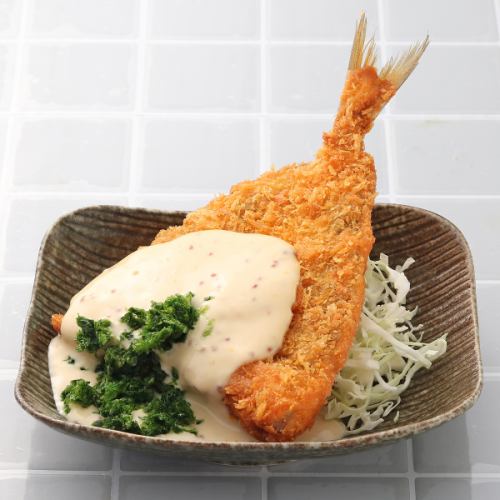 Tonight's fried horse mackerel with sea lettuce mayonnaise