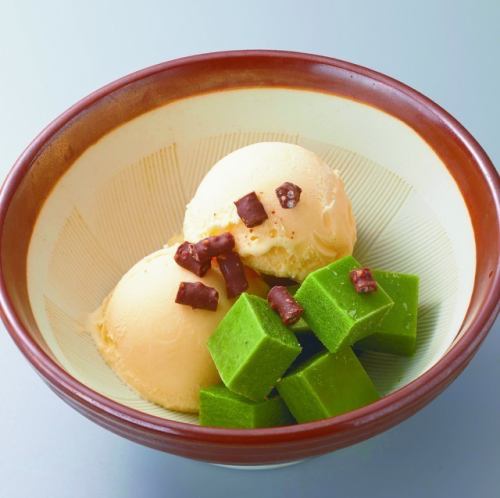 스스로 만드는 우지 말차 우유의 일본 젤라토