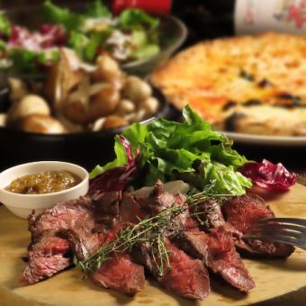 [Great Value] [Classic] 8 dishes including "Roasted Beef Skirt Steak" with 2 hours of all-you-can-drink for 4000 to 3500 yen