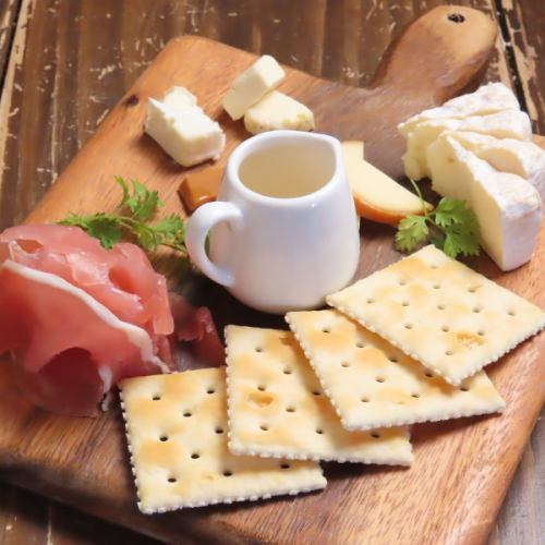Assorted prosciutto and cheese