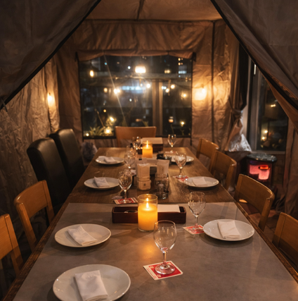 キャンプ気分で乾杯！