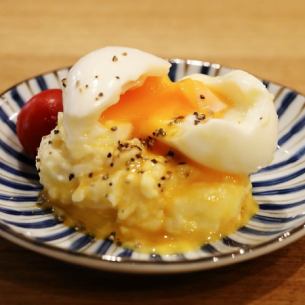 Soft-boiled potato salad