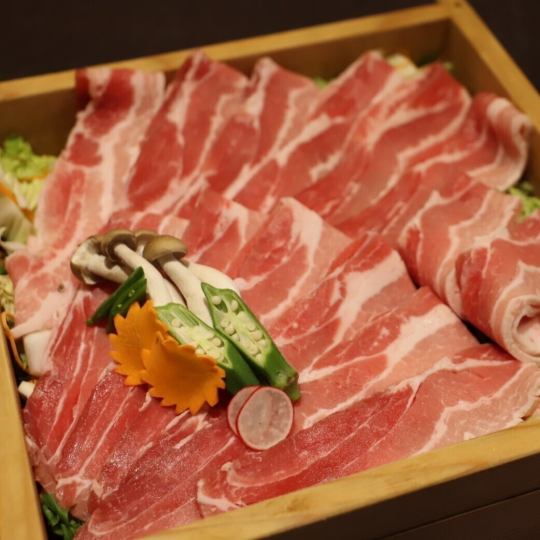 110 minutes all-you-can-drink included [Sangen pork and seasonal vegetables steamed course] 5,000 yen (tax included)