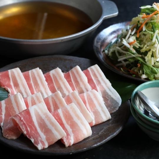 [Beef Skirt Steak Teppanyaki & Hinomoto Pork Shabu-shabu Course] Includes 110 minutes of all-you-can-drink draft beer ◆ 5,500 yen (tax included)