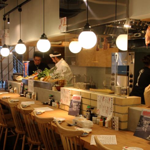 産地直送の美味しい食事をカジュアルに。接待等のビジネスにも◎