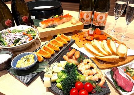 【スパークリングワイン飲み放題♪サーモン部♪女子会プラン】チーズフォンデュ食べ放題♪