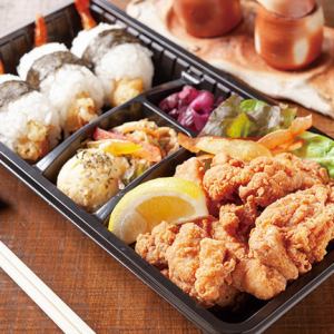 Tenmusu fried chicken lunch