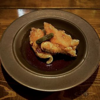 Deep-fried pig's trotters with ponzu sauce