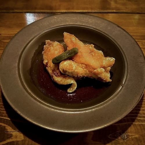 Deep-fried pig's trotters with ponzu sauce